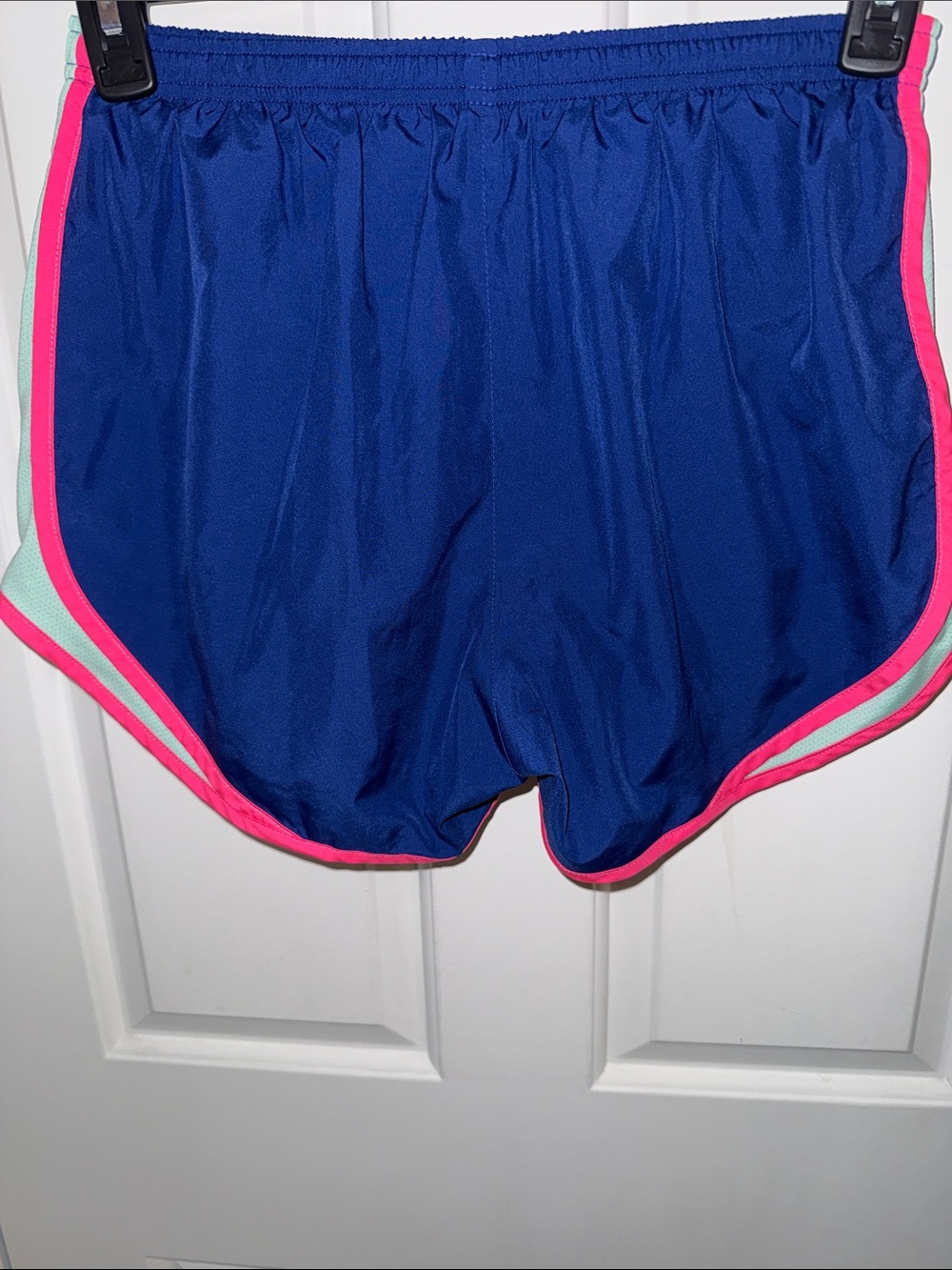 Nike Blue Athletic Shorts with Pink & Mint Trim - Picture 8 of 10